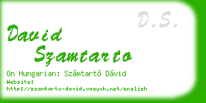david szamtarto business card