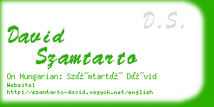 david szamtarto business card